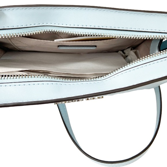 MICHAEL MICHAEL KORS Sheila Small Faux Leather Crossbody Bag in Vista Blue New - Picture 8 of 9